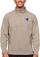 Antigua Seton Hall Pirates Mens Oatmeal Course Long Sleeve Qtr Zip Pullover