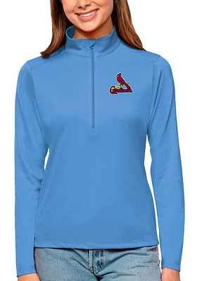 Antigua St Louis Cardinals Womens Tribute Qtr Zip Pullover
