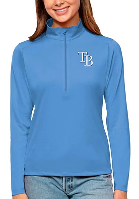 Antigua Tampa Bay Rays Womens Tribute Qtr Zip Pullover