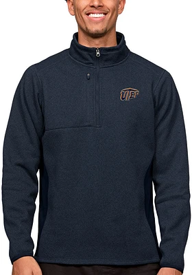 Antigua UTEP Miners Mens Navy Blue Course Long Sleeve Qtr Zip Pullover