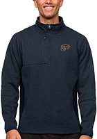 Antigua UTEP Miners Mens Navy Blue Course Long Sleeve Qtr Zip Pullover