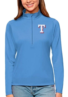 Antigua Texas Rangers Womens Tribute Qtr Zip Pullover