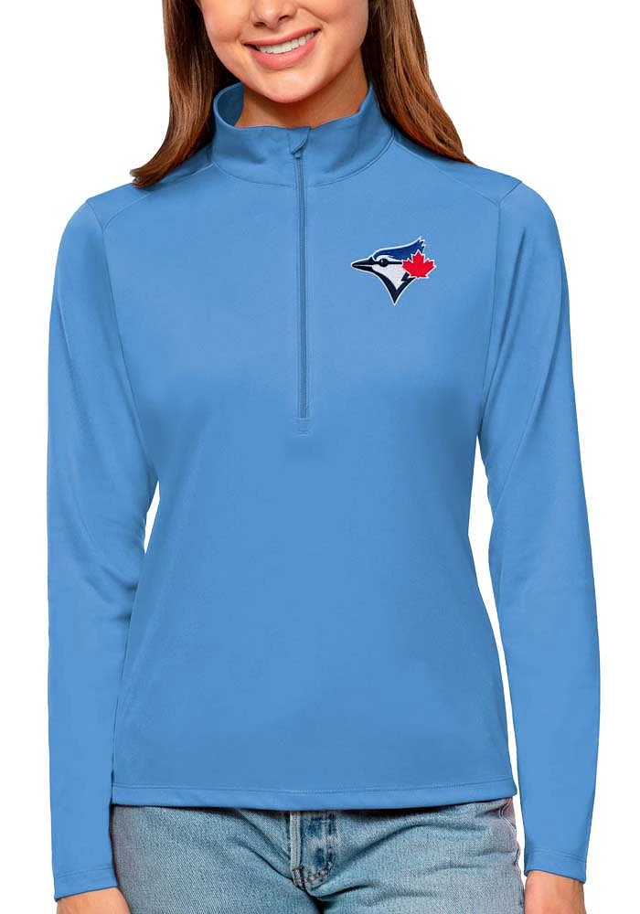 Antigua Toronto Blue Jays Womens Tribute Qtr Zip Pullover
