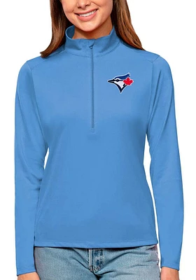 Antigua Toronto Blue Jays Womens Tribute Qtr Zip Pullover