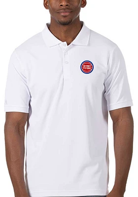 Antigua Detroit Pistons Mens Legacy Pique Short Sleeve Polo