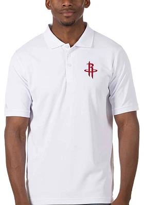 Antigua Houston Rockets Mens Legacy Pique Short Sleeve Polo