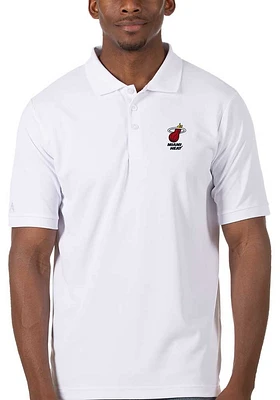Antigua Miami Heat Mens Legacy Pique Short Sleeve Polo