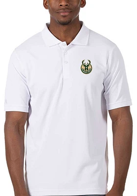Antigua Milwaukee Bucks Mens Legacy Pique Short Sleeve Polo