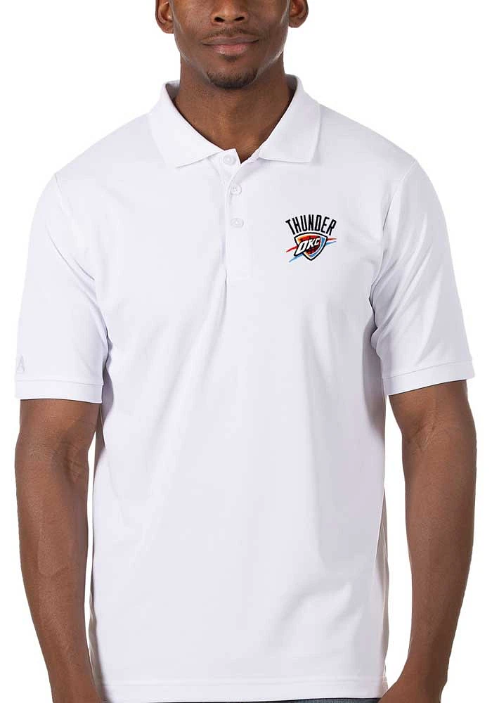 Antigua Oklahoma City Thunder Mens Legacy Pique Short Sleeve Polo