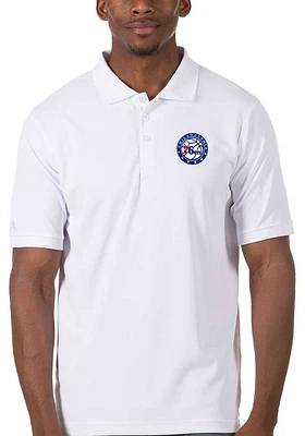 Antigua Philadelphia 76ers Mens Legacy Pique Short Sleeve Polo