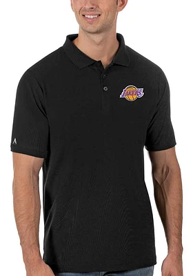 Antigua Los Angeles Lakers Mens Legacy Pique Short Sleeve Polo