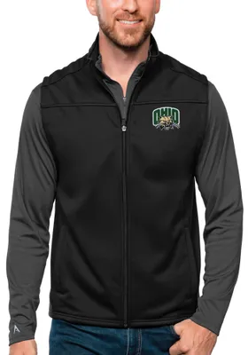 Antigua Ohio Bobcats Mens Black Links Golf Sleeveless Jacket