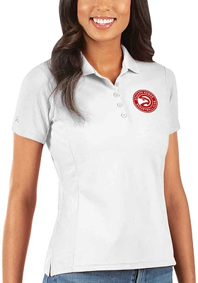Antigua Atlanta Hawks Womens Legacy Pique Short Sleeve Polo Shirt