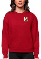 Antigua Maryland Terrapins Womens Red Victory Crew Sweatshirt
