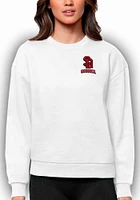 Antigua South Dakota Coyotes Womens White Victory Crew Sweatshirt