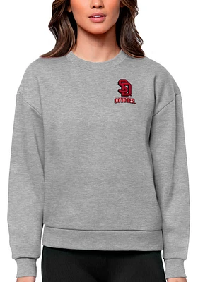 Antigua South Dakota Coyotes Womens Victory Crew Sweatshirt