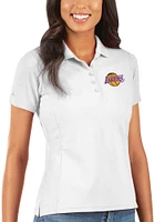 Antigua Los Angeles Lakers Womens Legacy Pique Short Sleeve Polo Shirt