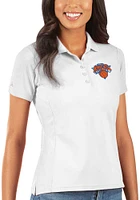 Antigua New York Knicks Womens Legacy Pique Short Sleeve Polo Shirt