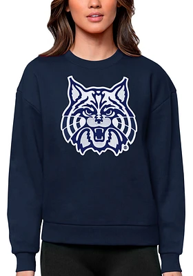 Antigua Arizona Wildcats Womens Navy Blue Full Front Victory Crew Sweatshirt