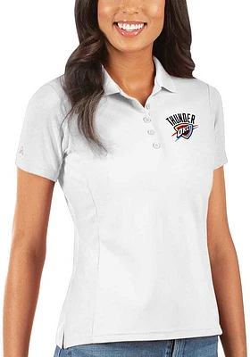 Antigua Oklahoma City Thunder Womens Legacy Pique Short Sleeve Polo Shirt
