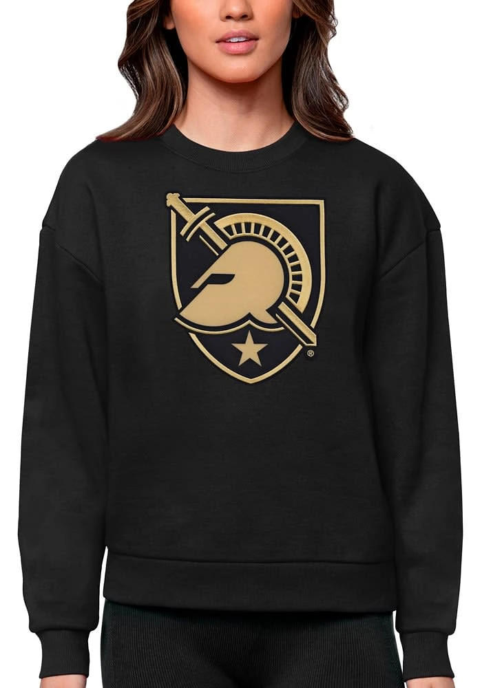 Antigua Army Black Knights Womens Full Front Victory Crew Sweatshirt