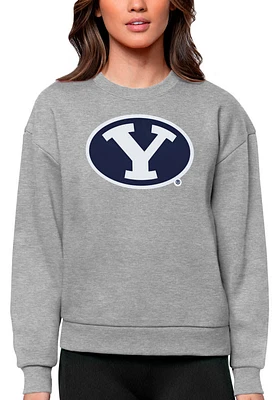 Antigua BYU Cougars Womens Full Front Victory Crew Sweatshirt