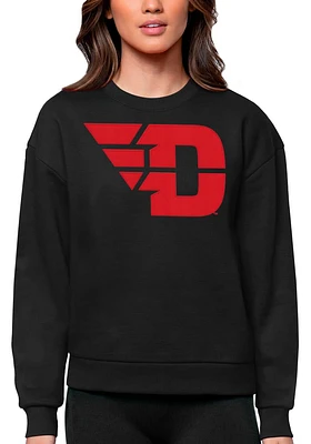 Antigua Dayton Flyers Womens Full Front Victory Crew Sweatshirt