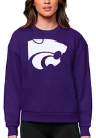 Womens K-State Wildcats Antigua Full Front Victory Crew Sweatshirt