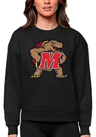 Womens Maryland Terrapins Antigua Full Front Victory Crew Sweatshirt