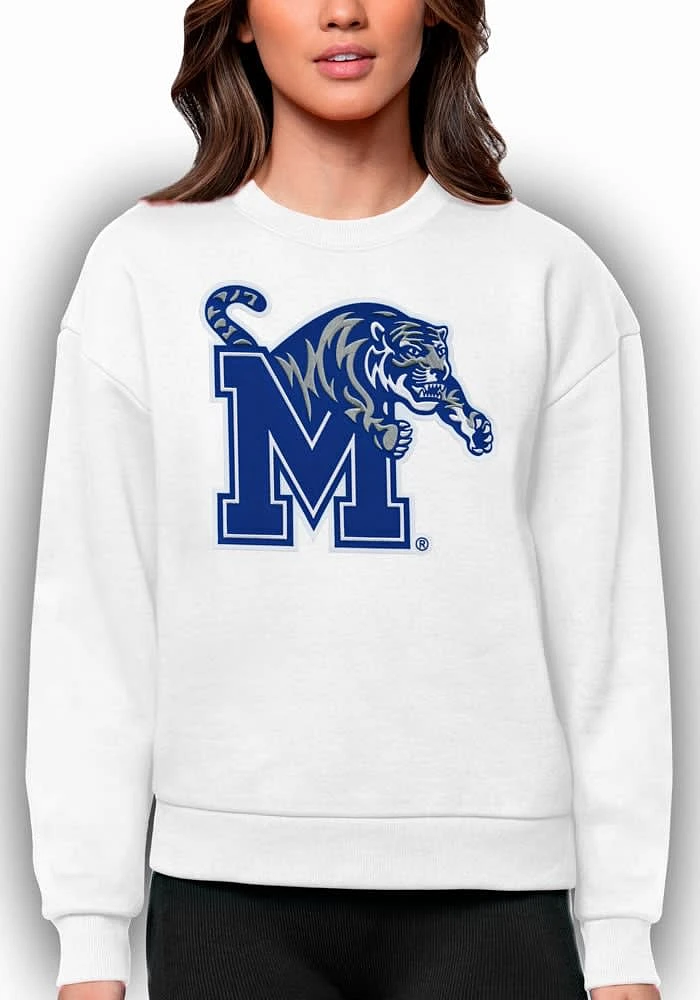 Antigua Memphis Tigers Womens Full Front Victory Crew Sweatshirt