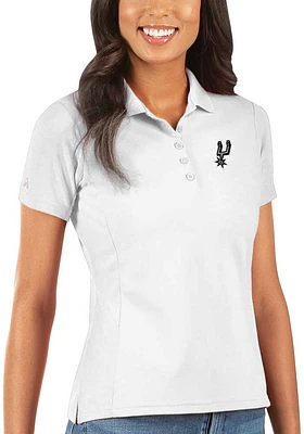 Antigua San Antonio Spurs Womens Legacy Pique Short Sleeve Polo Shirt