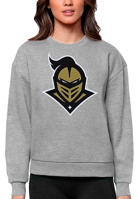 Antigua UCF Knights Womens Grey Full Front Victory Crew Sweatshirt