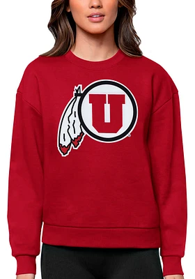 Antigua Utah Utes Womens Full Front Victory Crew Sweatshirt