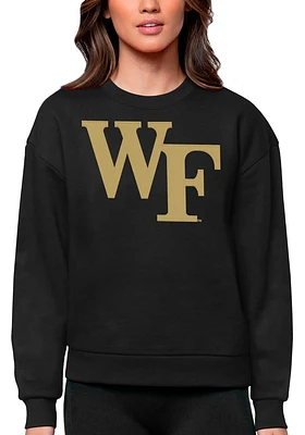 Antigua Wake Forest Demon Deacons Womens Full Front Victory Crew Sweatshirt