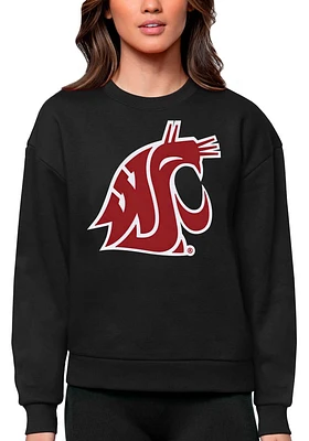 Antigua Washington State Cougars Womens Full Front Victory Crew Sweatshirt