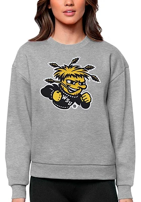 Antigua Wichita State Shockers Womens Full Front Victory Crew Sweatshirt