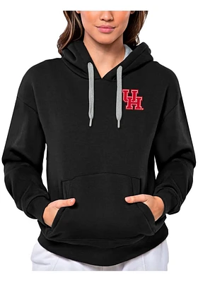 Antigua Houston Cougars Womens Black Victory Hooded Sweatshirt