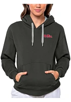 Antigua Ole Miss Rebels Womens Charcoal Victory Hooded Sweatshirt