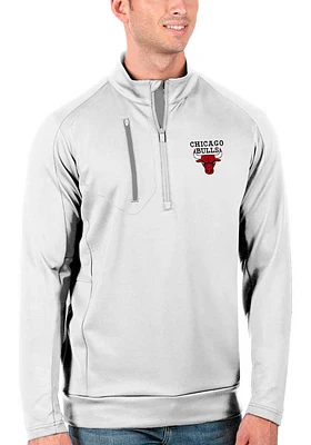 Antigua Chicago Bulls Mens Generation Long Sleeve Qtr Zip Pullover