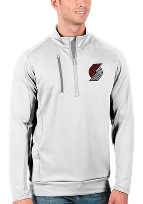 Antigua Portland Trail Blazers Mens Generation Long Sleeve Qtr Zip Pullover