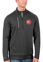 Antigua Atlanta Hawks Mens Grey Generation Long Sleeve Qtr Zip Pullover