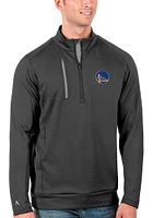 Antigua Golden State Warriors Mens Grey Generation Long Sleeve Qtr Zip Pullover