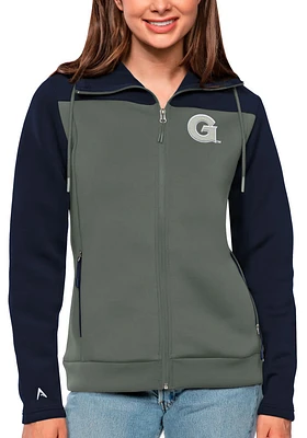 Antigua Georgetown Hoyas Womens Navy Blue Protect Medium Weight Jacket
