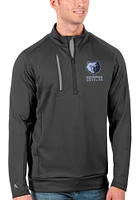 Antigua Memphis Grizzlies Mens Grey Generation Long Sleeve Qtr Zip Pullover