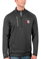 Antigua Philadelphia 76ers Mens Grey Generation Long Sleeve Qtr Zip Pullover