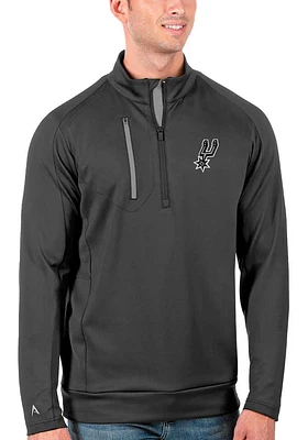 Antigua San Antonio Spurs Mens Generation Long Sleeve Qtr Zip Pullover