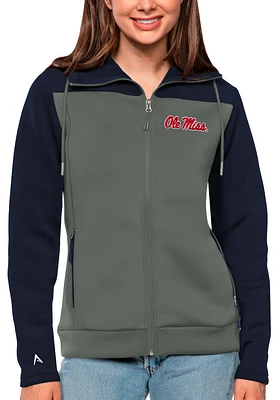 Antigua Ole Miss Rebels Womens Navy Blue Protect Medium Weight Jacket