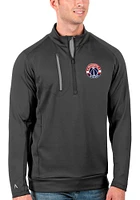 Antigua Washington Wizards Mens Grey Generation Long Sleeve Qtr Zip Pullover
