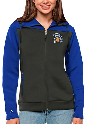 Antigua San Jose State Spartans Womens Blue Protect Medium Weight Jacket