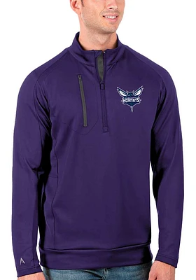 Antigua Charlotte Hornets Mens Generation Long Sleeve Qtr Zip Pullover